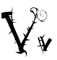 Spiky alphabet lowercase letters Royalty Free Vector Image
