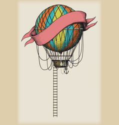 Old air balloon Royalty Free Vector Image - VectorStock