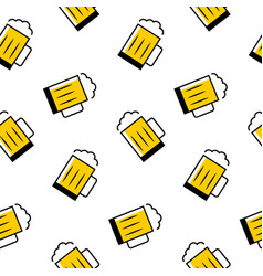 Beer seamless pattern Royalty Free Vector Image