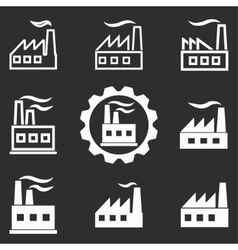 Factory icon set Royalty Free Vector Image - VectorStock