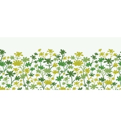 Green succulent plants horizontal seamless pattern