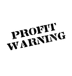 Profit warning rubber stamp Royalty Free Vector Image