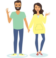 Young couple Royalty Free Vector Image - VectorStock