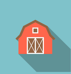 Red barn wooden agricultural building horse barns Vector Image