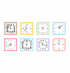 Colorful clock face hour dial with numbers in Vector Image