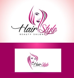 Beauty salon logo design Royalty Free Vector Image