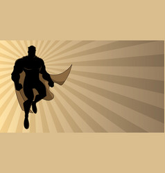 Superhero flying silhouette Royalty Free Vector Image