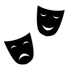 Theatre Masks Drama And Comedy Royalty Free Vector Image