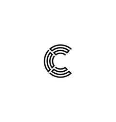 C initial abstract curve logo Royalty Free Vector Image