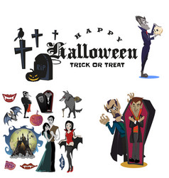 Vampire happy halloween 3d icon Royalty Free Vector Image
