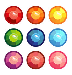 A set of colored buttons Royalty Free Vector Image