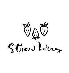 Strawberry Hand Drawn Outline Doodle Icon Vector Image