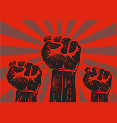 Clenched fists Royalty Free Vector Image - VectorStock