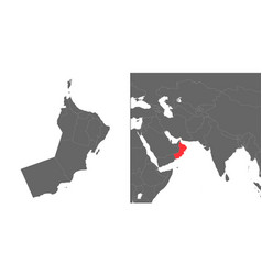 Oman higt detailed map with subdivisions Vector Image