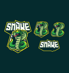 Snake mascot logo design Royalty Free Vector Image