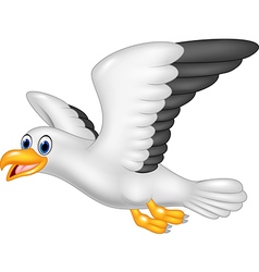 Cartoon seagull presenting isolated Royalty Free Vector