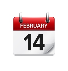 February 9 flat daily calendar icon date Vector Image