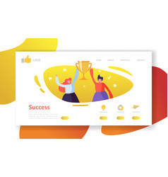 Web Development Landing Page Template Flat People Vector Image Web Development Landing Page Template Flat People Vector Image