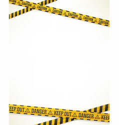 Warning tapes on transparent background design Vector Image