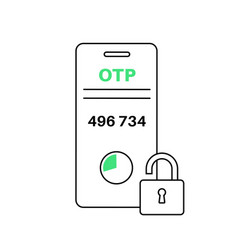 One time password Royalty Free Vector Image - VectorStock