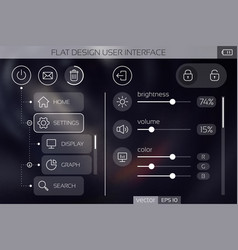 Mobile flat ui design template Royalty Free Vector Image