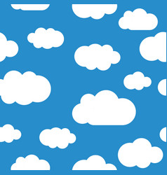 Clouds seamless pattern blue sky with white Vector Image