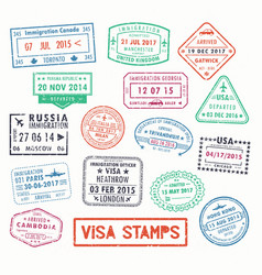 Travel stamps set Royalty Free Vector Image - VectorStock