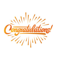 Congrats congratulations russian banner with line Vector Image