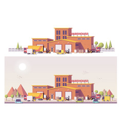 Low poly 2d factory Royalty Free Vector Image - VectorStock