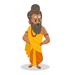 Dronacharya cartoon character Royalty Free Vector Image