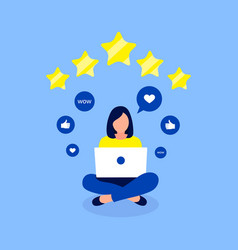 Rating feedback comments design concept Royalty Free Vector