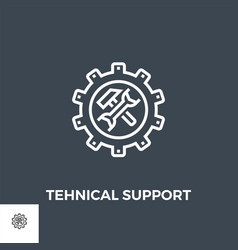 Technical support flat icon Royalty Free Vector Image