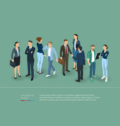 Isometric people crowd Royalty Free Vector Image