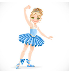 Cartoon pretty ballerina in pink dress Royalty Free Vector