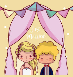 Marriage couple just married couples wedding Vector Image