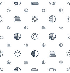 Sunset icons pattern seamless white background Vector Image