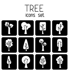 Set of 12 square autumn icons with long flat Vector Image