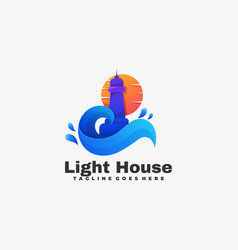 Lighthouse logo byron bay Royalty Free Vector Image