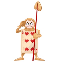 Angry queen of hearts Royalty Free Vector Image