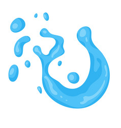 Water splash cartoon Royalty Free Vector Image