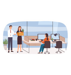 Businessman and businesswoman characters office Vector Image