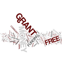 free grant money text background word cloud vector