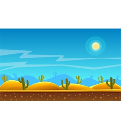 Desert cartoon game background Royalty Free Vector Image