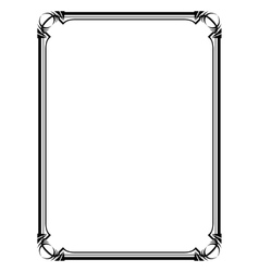 Art Deco black ornamental decorative frame Vector Image