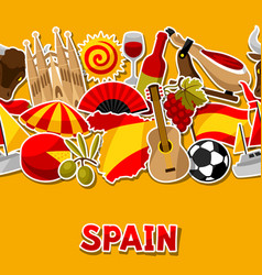Spain seamless pattern spanish traditional vector image