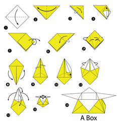 Step Instructions How To Make Origami A Sheep Vector Image