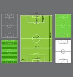 Soccer or football field size Royalty Free Vector Image