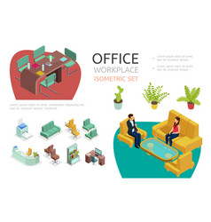 Office Isometric Icon Royalty Free Vector Image