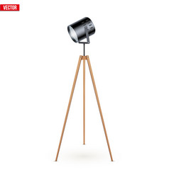 Decorative spotlight floor lamp tripod Royalty Free Vector