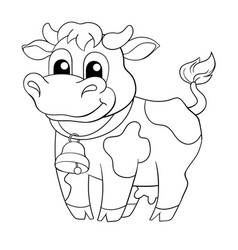 Cute Cow Coloring Page Vector Images (over 360)